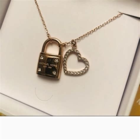 michael kors necklace bear|Michael Kors gold necklace for women.